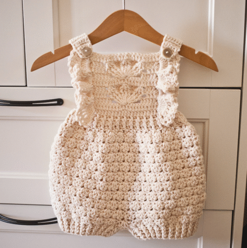 👶 Crochet Pattern – White Lily Romper (PDF Download) - Image 2