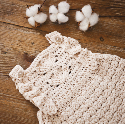 👶 Crochet Pattern – White Lily Romper (PDF Download) - Image 4