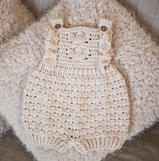 👶 Crochet Pattern – White Lily Romper (PDF Download) - Image 5