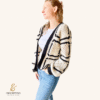 Granny Square Cardigan Pattern – The Chess Cardigan, Easy Crochet Sweater (PDF), Sizes S–2XL, Two-Tone Geometric Design