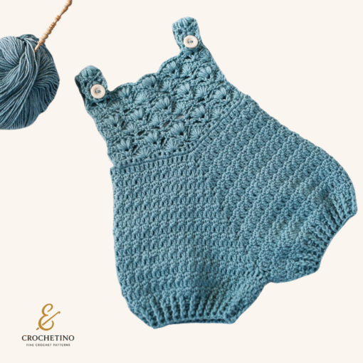 Crochet Pattern – Gemma Baby Romper (PDF Download)