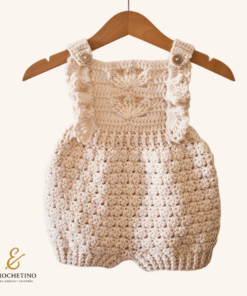 👶 Crochet Pattern – White Lily Romper (PDF Download)