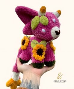 Pink Floral Monster – Amigurumi Crochet Pattern (PDF)