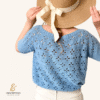 🌞 Easy Crochet Summer Top Pattern – Star Cluster Tee | PDF Digital Pattern