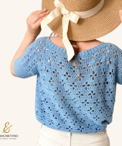 🌞 Easy Crochet Summer Top Pattern – Star Cluster Tee | PDF Digital Pattern
