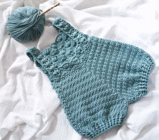 Crochet Pattern – Gemma Baby Romper (PDF Download) - Image 2