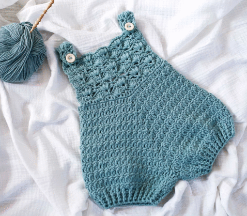 Crochet Pattern – Gemma Baby Romper (PDF Download) - Image 3