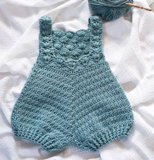 Crochet Pattern – Gemma Baby Romper (PDF Download) - Image 5